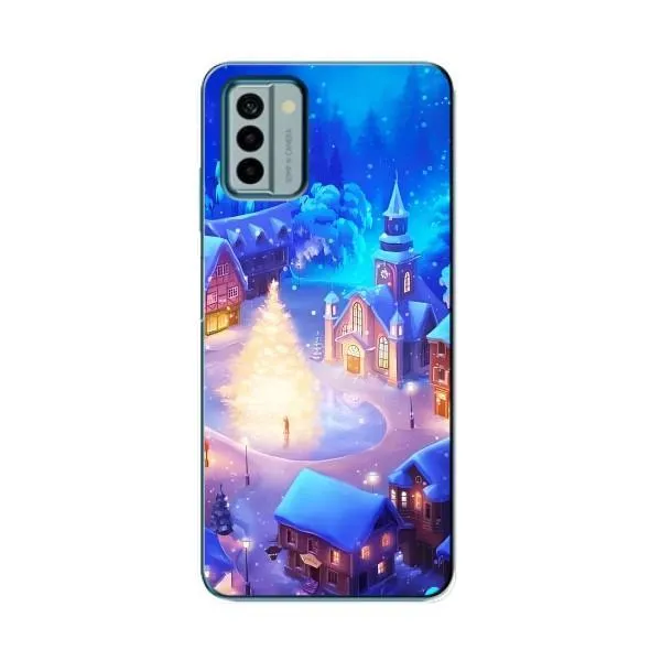 Чехол с принтом «Рождественский город» для Nokia G22 Чехол с принтом «Рождественский город» для Nokia G22