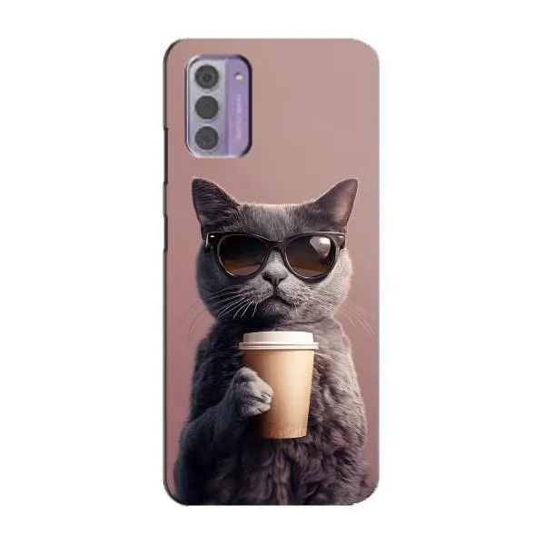 Чехол с принтом «Кот с кофе» для Nokia G42 Чехол с принтом «Кот с кофе» для Nokia G42