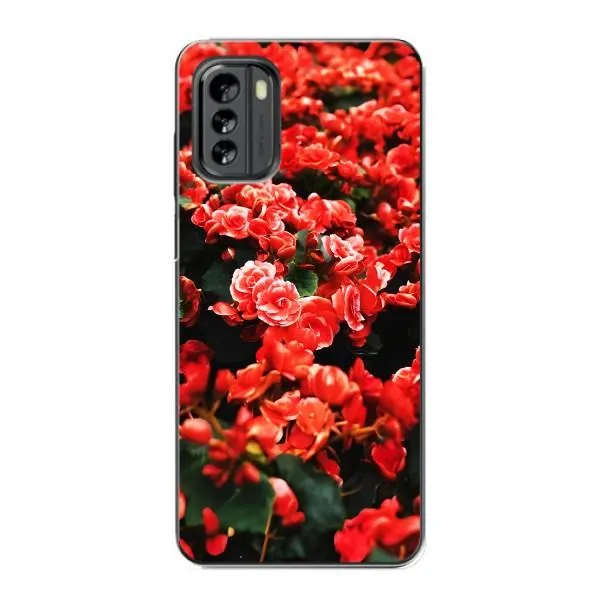 Чехол с принтом «Цветы красные» для Nokia G60