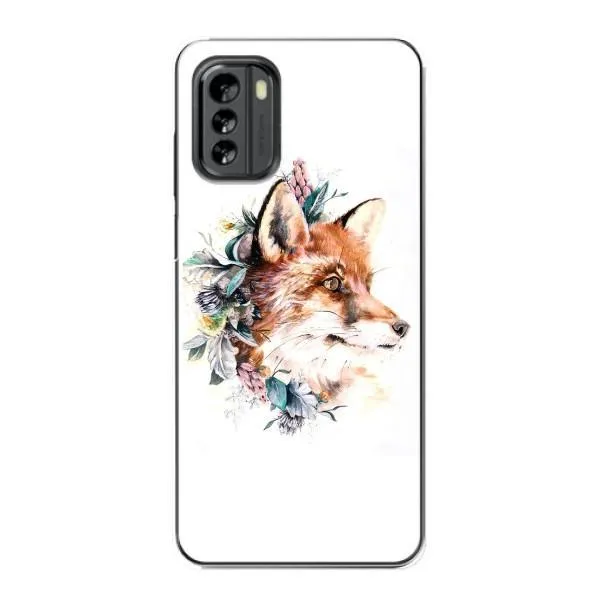Чехол с принтом «Лисичка в цветочках» для Nokia G60