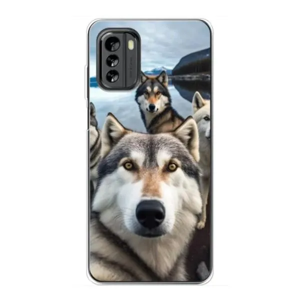 Чехол с принтом «Селфи ХАски» для Nokia G60