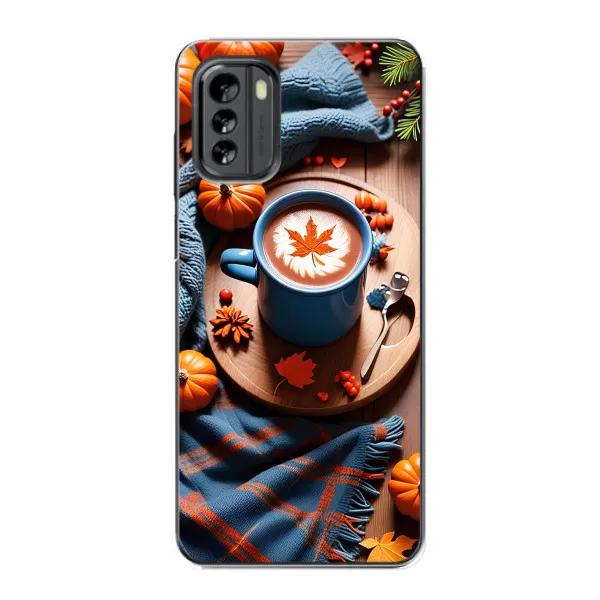 Чехол с принтом «Кофе и тыковки» для Nokia G60 Чехол с принтом «Кофе и тыковки» для Nokia G60