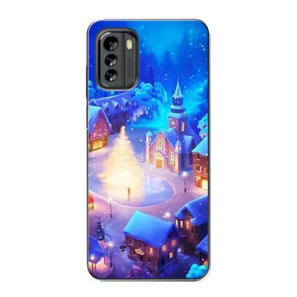 Чехол с принтом «Рождественский город» для Nokia G60 Чехол с принтом «Рождественский город» для Nokia G60