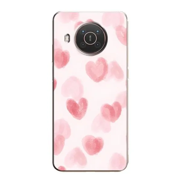 Чехол с принтом «Розовые сердечки» для Nokia X10