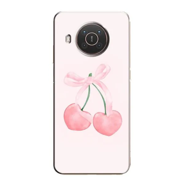 Чехол с принтом «Розовые вишни» для Nokia X10