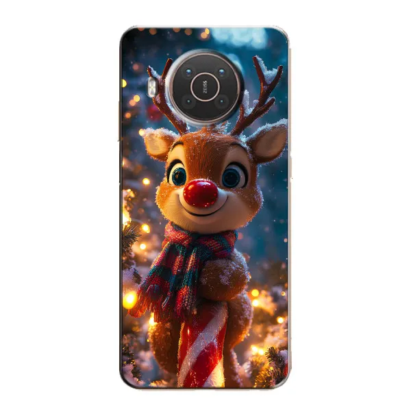 Чехол с принтом «Олень с шарфом» для Nokia X10