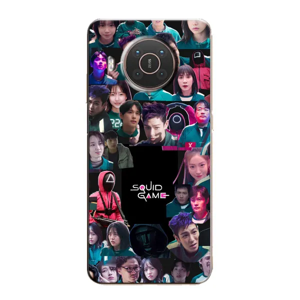 Чехол с принтом «Коллаж Игра кальмара» для Nokia X20 Чехол с принтом «Коллаж Игра кальмара» для Nokia X20