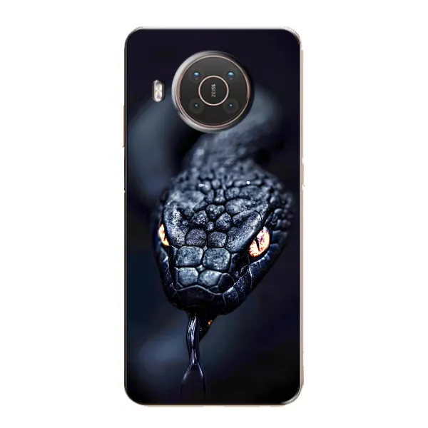 Чехол с принтом «Черная змея» для Nokia X20
