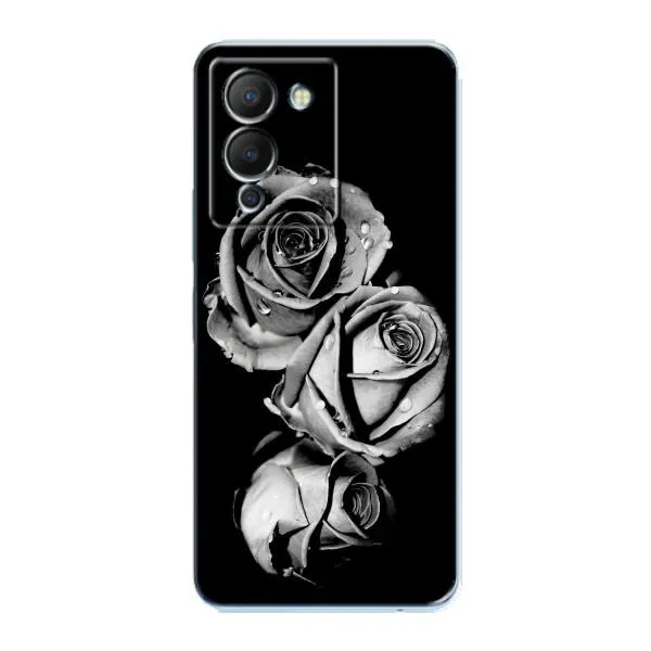 Чехол с принтом «Черная роза» для Infinix Note 12 (G96)