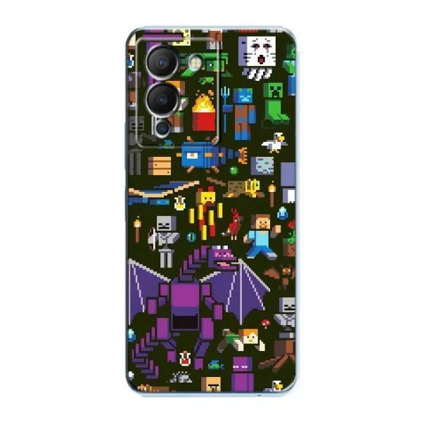 Чехол с принтом «Коллаж Майнкрафт» для Infinix Note 12 (G96) Чехол с принтом «Коллаж Майнкрафт» для Infinix Note 12 (G96)