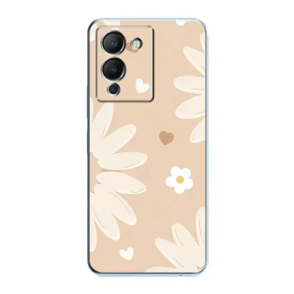 Чехол с принтом «Бежевые цветы» для Infinix Note 12 (G96)