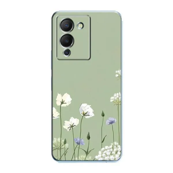 Чехол с принтом «Цветы на зеленом» для Infinix Note 12 (G96)