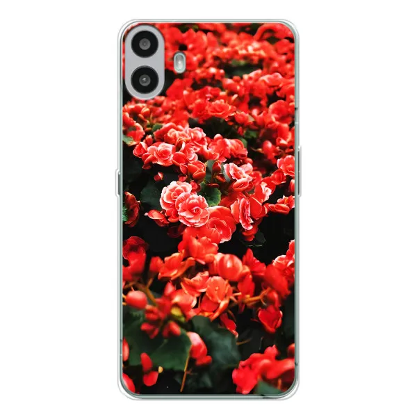Чехол с принтом «Цветы красные» для Nothing CMF Phone 1 Чехол с принтом «Цветы красные» для Nothing CMF Phone 1