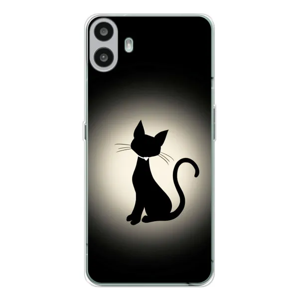 Чехол с принтом «Силуэт котика» для Nothing CMF Phone 1 Чехол с принтом «Силуэт котика» для Nothing CMF Phone 1