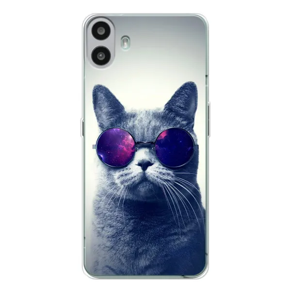 Чехол с принтом «Стильный кот» для Nothing CMF Phone 1 Чехол с принтом «Стильный кот» для Nothing CMF Phone 1