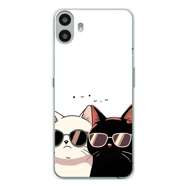 Чехол с принтом «Коты в очках» для Nothing CMF Phone 1