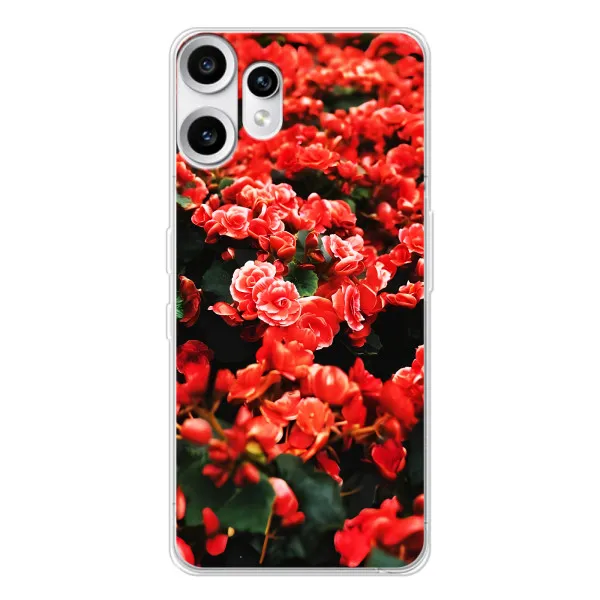 Чехол с принтом «Цветы красные» для Nothing CMF Phone 2 Pro