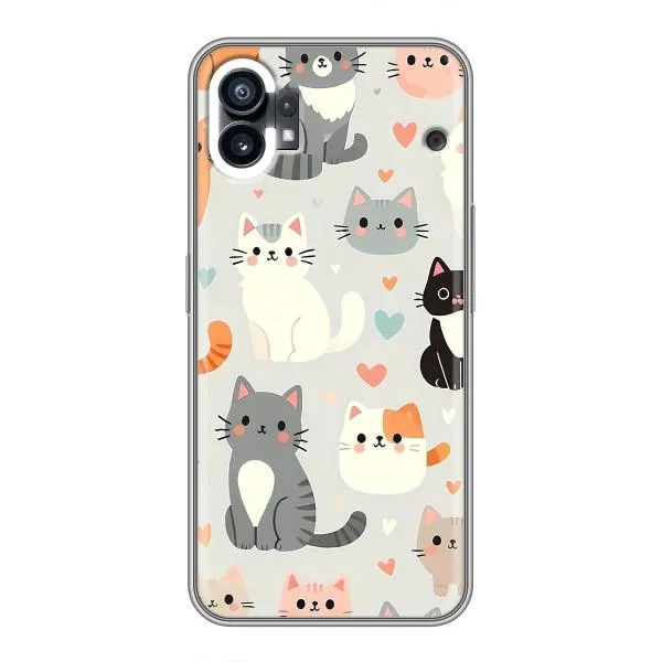 Чехол с принтом «Коллаж котов» для Nothing Phone 1 Чехол с принтом «Коллаж котов» для Nothing Phone 1