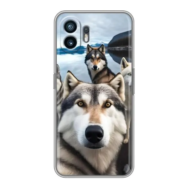 Чехол с принтом «Селфи ХАски» для Nothing Phone 2 Чехол с принтом «Селфи ХАски» для Nothing Phone 2