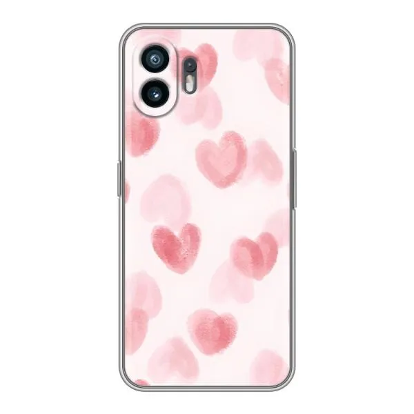 Чохол з принтом «Рожеві сердечки» для Nothing Phone 2
