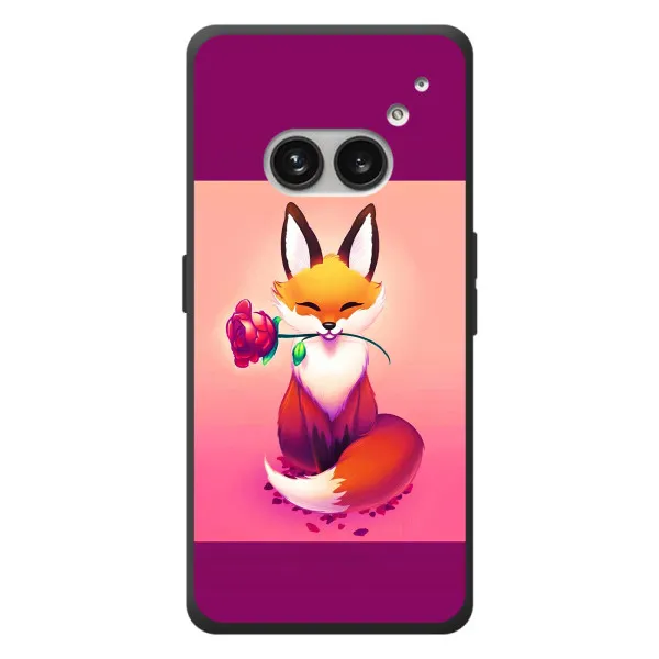 Чехол с принтом «Лисичка с розочкой» для Nothing Phone (2a) Plus