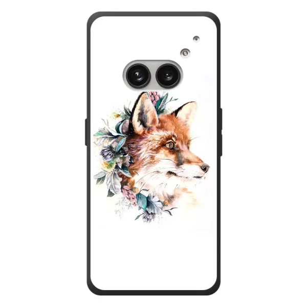 Чехол с принтом «Лисичка в цветочках» для Nothing Phone (2a) Plus