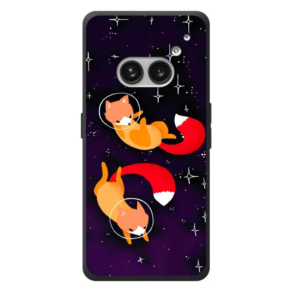 Чехол с принтом «Лисички космонавты» для Nothing Phone (2a) Plus