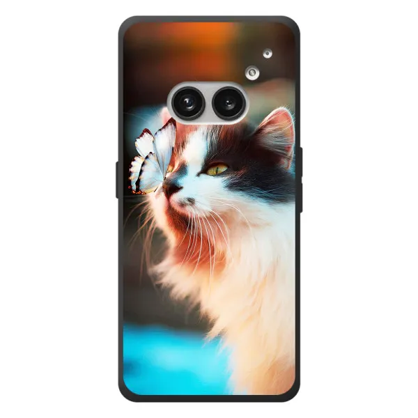 Чехол с принтом «Котик с бабочкой» для Nothing Phone (2a) Plus Чехол с принтом «Котик с бабочкой» для Nothing Phone (2a) Plus