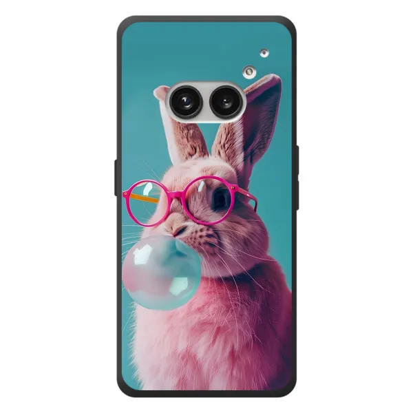 Чехол с принтом «Кролик в очках» для Nothing Phone (2a) Plus