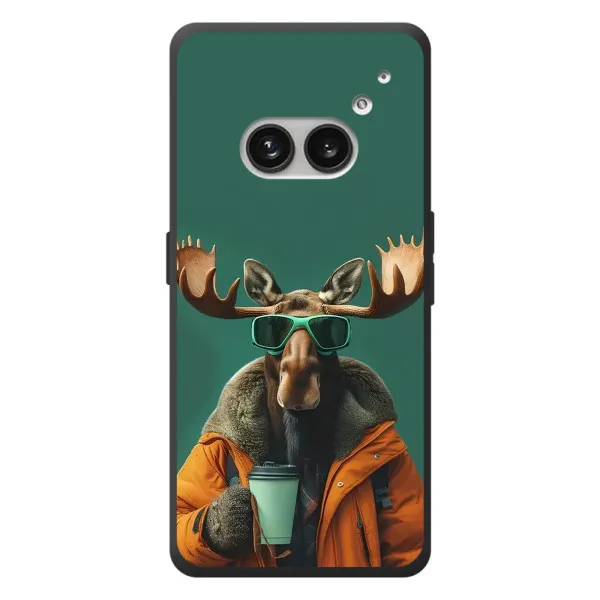 Чехол с принтом «Лось с кофе» для Nothing Phone (2a) Plus