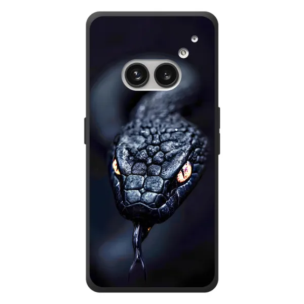 Чехол с принтом «Черная змея» для Nothing Phone (2a) Plus
