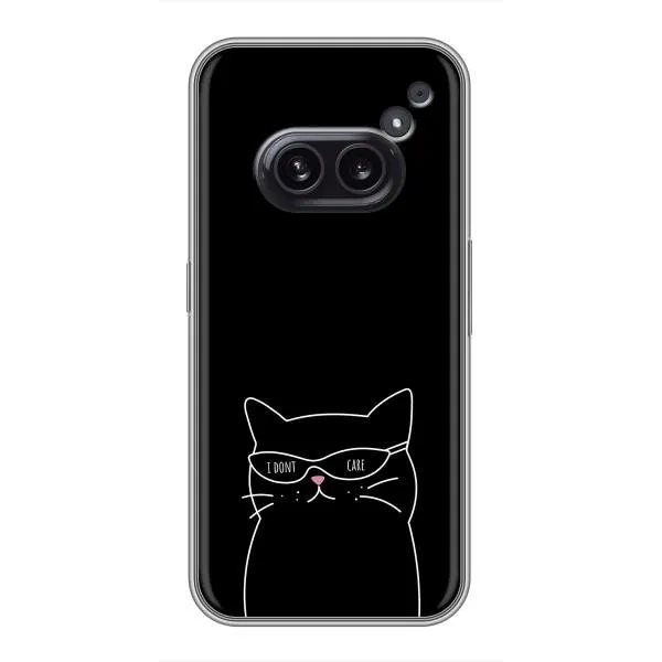 Чехол с принтом «Равнодушный кот» для Nothing Phone 2a Чехол с принтом «Равнодушный кот» для Nothing Phone 2a