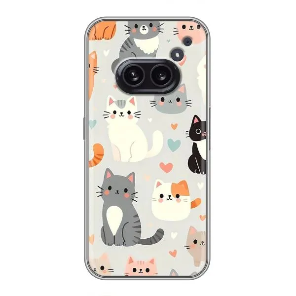 Чехол с принтом «Коллаж котов» для Nothing Phone 2a Чехол с принтом «Коллаж котов» для Nothing Phone 2a