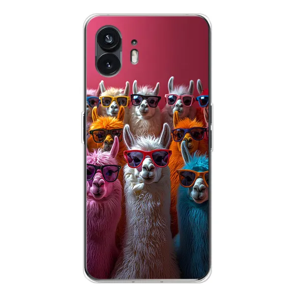Чехол с принтом «Ламы в очках» для Nothing Phone 3