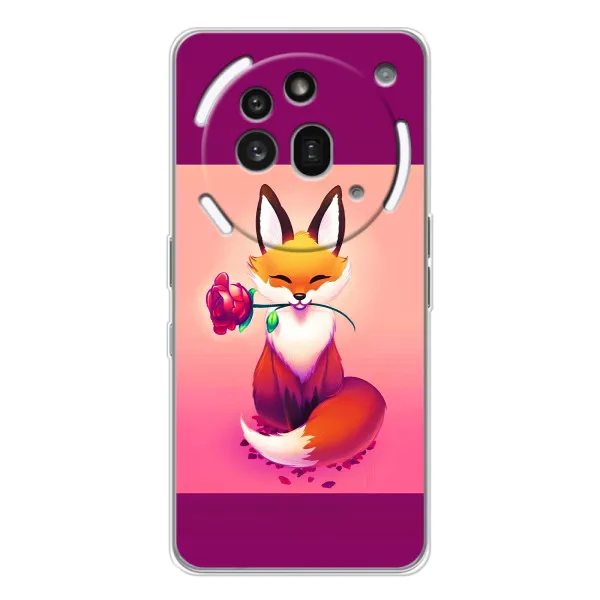 Чехол с принтом «Лисичка с розочкой» для Nothing Phone (3a) Pro Чехол с принтом «Лисичка с розочкой» для Nothing Phone (3a) Pro