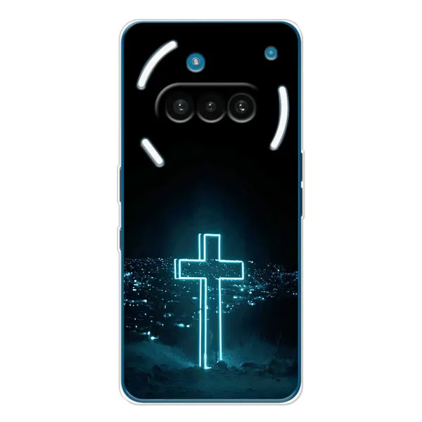 Чехол с принтом «Крест и город» для Nothing Phone (3a)