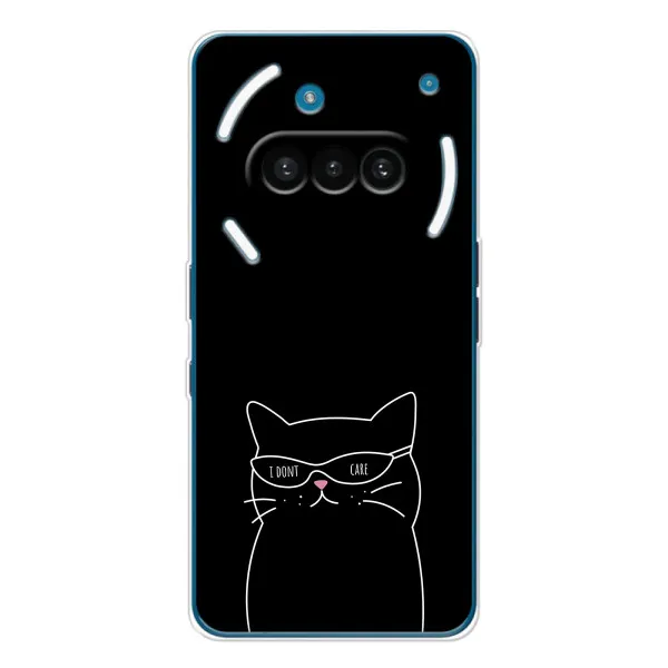 Чехол с принтом «Равнодушный кот» для Nothing Phone (3a) Чехол с принтом «Равнодушный кот» для Nothing Phone (3a)