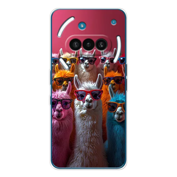 Чехол с принтом «Ламы в очках» для Nothing Phone (3a) Чехол с принтом «Ламы в очках» для Nothing Phone (3a)