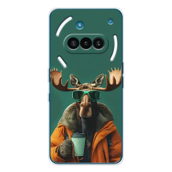 Чехол с принтом «Лось с кофе» для Nothing Phone (3a) Чехол с принтом «Лось с кофе» для Nothing Phone (3a)