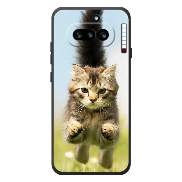 Чехол с принтом «Прыжок кота» для Nothing Phone (4a)