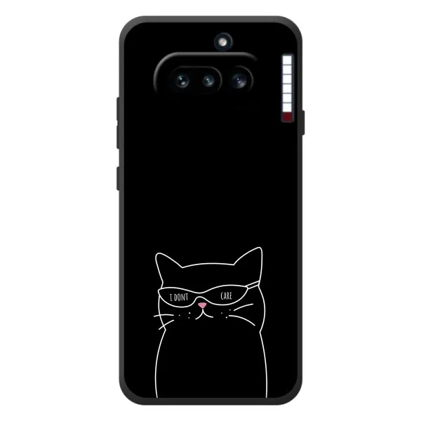 Чехол с принтом «Равнодушный кот» для Nothing Phone (4a)