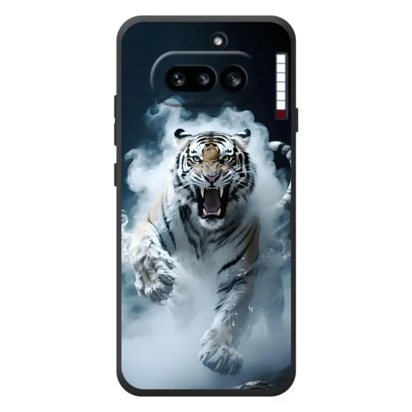 Чехол с принтом «Белый тигр в дыму» для Nothing Phone (4a)