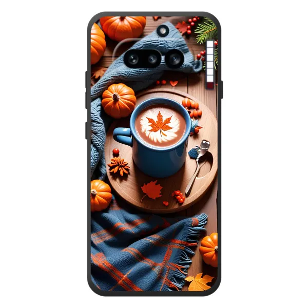 Чехол с принтом «Кофе и тыковки» для Nothing Phone (4a)