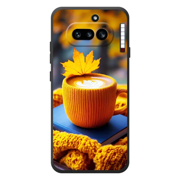 Чехол с принтом «Кофе на желтом пледе» для Nothing Phone (4a)