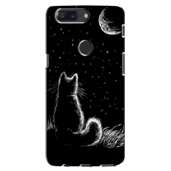 Чехол с принтом «Котик и луна» для OnePlus 5T