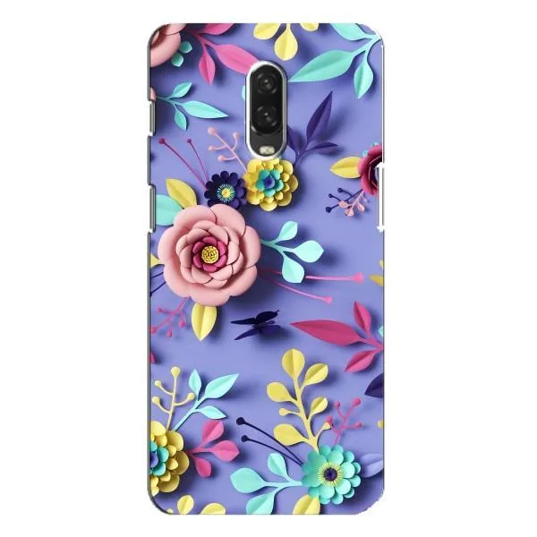 Чехол с принтом «Цветочный дизайн» для OnePlus 6T