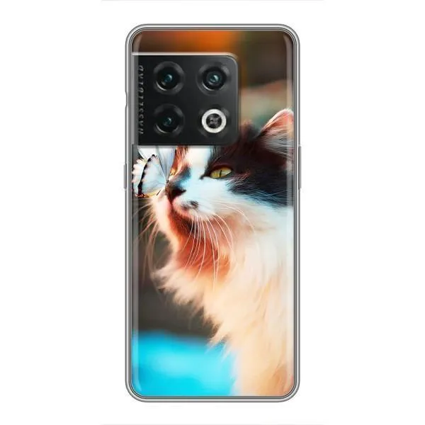 Чехол с принтом «Котик с бабочкой» для OnePlus 10 Pro