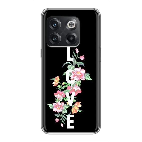 Чехол с принтом «Цветы LOVE» для OnePlus 10T