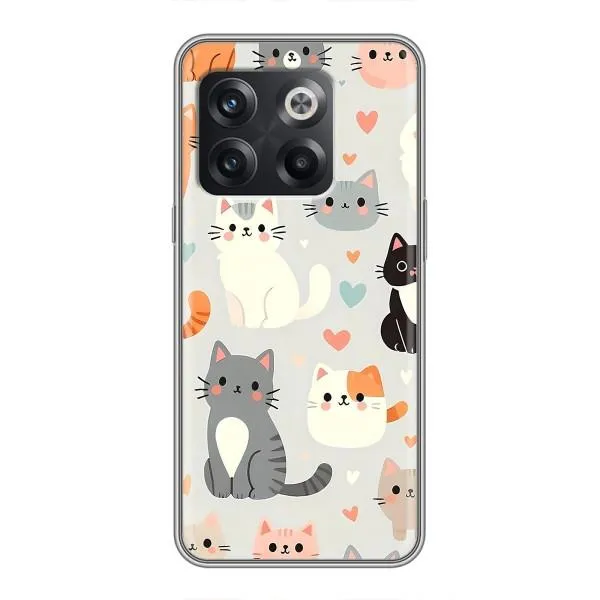 Чехол с принтом «Коллаж котов» для OnePlus 10T Чехол с принтом «Коллаж котов» для OnePlus 10T