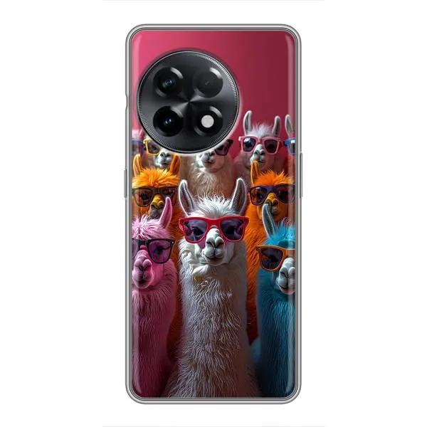 Чехол с принтом «Ламы в очках» для OnePlus 11